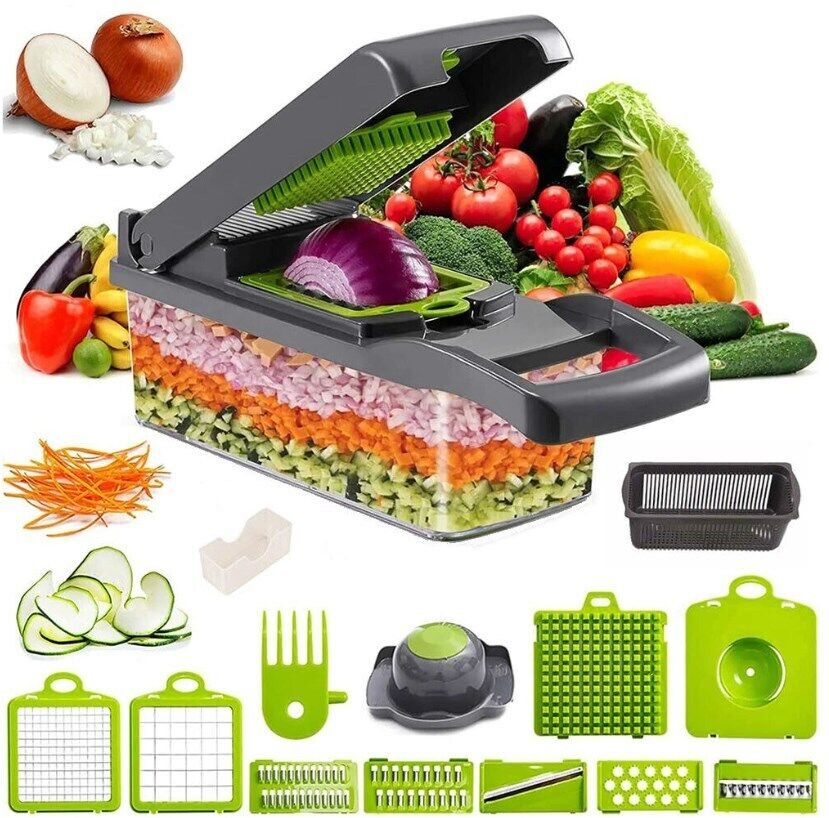 JDKitchen™ Professional 15-in-1 Multifunctional Vegetable Chopper