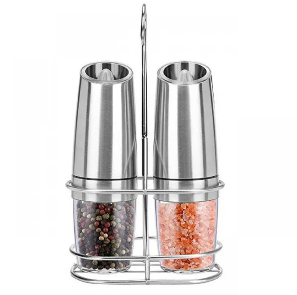 The JD Kitchen - Premium Electric Gravity Salt & Pepper Grinder Set