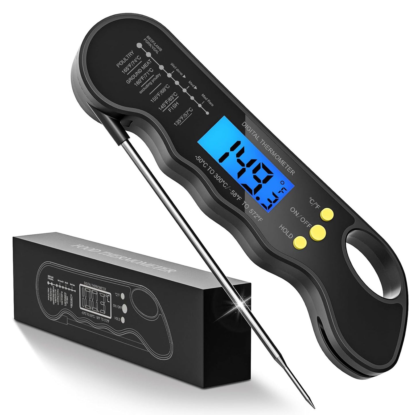 The JD Kitchen - Professional Instant Read Digital Meat Thermometer