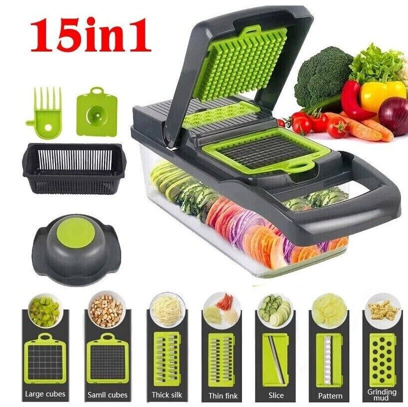 JDKitchen™ Professional 15-in-1 Multifunctional Vegetable Chopper