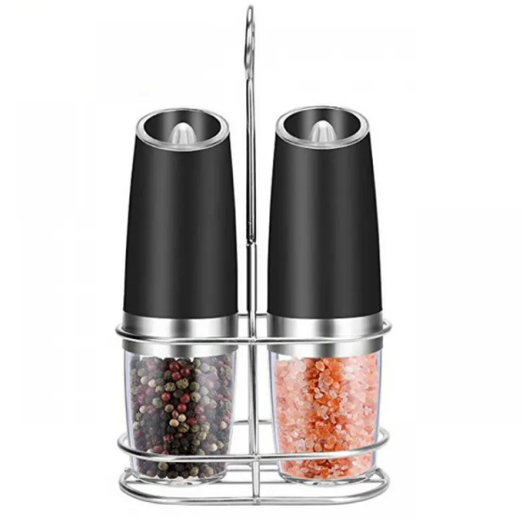 The JD Kitchen - Premium Electric Gravity Salt & Pepper Grinder Set